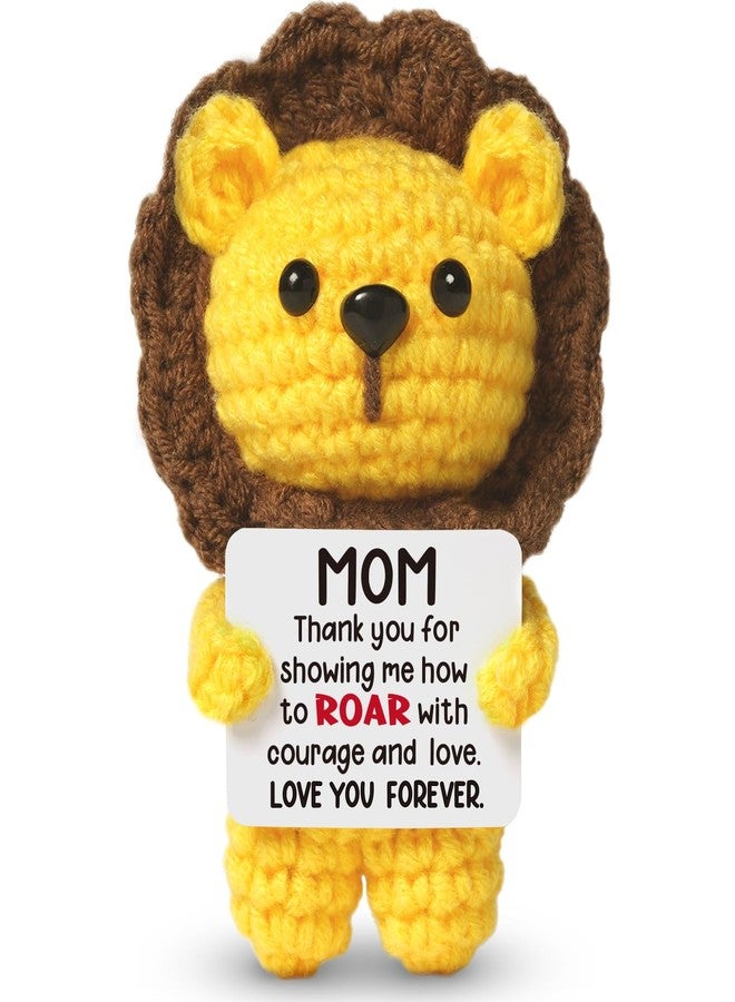 Hudiegify Gifts for Mom Christmas, Handmade Crochet Lion Stuffers, Unique Mothers Day Christmas Birthday Gifts for Mom from Daughter/Son, Cute Emotional Support Mother Mommy Lion Gift Decor - Image 1